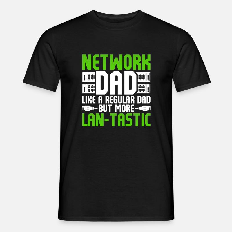 Netzwerkadministrator Network Dad - Männer T-Shirt - Schwarz