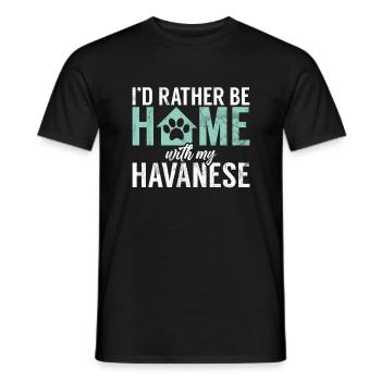 Cadeaux pour les amoureux des chiens bichons havanais - T-shirt homme - noir - Devant - AI Model Male 178 light (178cm)
