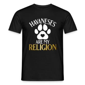 Cadeaux pour les amoureux des chiens bichons havanais - T-shirt homme - noir - Devant - AI Model Male 178 light (178cm)