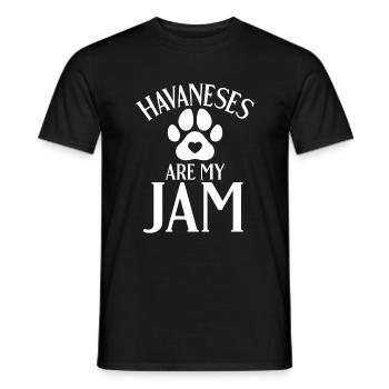 Cadeaux pour les amoureux des chiens bichons havanais - T-shirt homme - noir - Devant - AI Model Male 178 light (178cm)