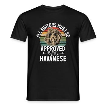 Cadeaux pour les amoureux des chiens bichons havanais - T-shirt homme - noir - Devant - AI Model Male 178 light (178cm)