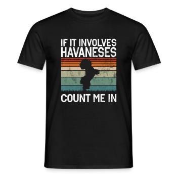 Cadeaux pour les amoureux des chiens bichons havanais - T-shirt homme - noir - Devant - AI Model Male 178 light (178cm)