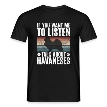Gifts for Havanese Dog Lovers - Männer T-Shirt - Schwarz - Vorne - AI Model Male 178 light (178cm)