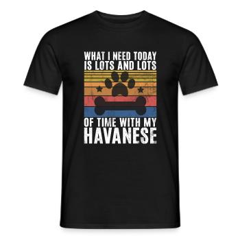 Gifts for Havanese Dog Lovers - Männer T-Shirt - Schwarz - Vorne - AI Model Male 178 light (178cm)