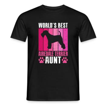 Airedale Terrier Gifts - Männer T-Shirt - Schwarz - Vorne - AI Model Male 178 light (178cm)
