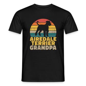 Airedale Terrier Gifts - Männer T-Shirt - Schwarz - Vorne - AI Model Male 178 light (178cm)