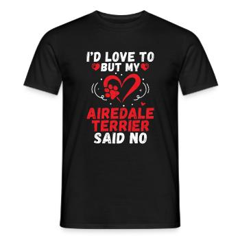 Airedale Terrier Gifts - Männer T-Shirt - Schwarz - Vorne - AI Model Male 178 light (178cm)