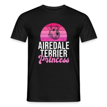 Airedale Terrier Gifts - Männer T-Shirt - Schwarz - Vorne - AI Model Male 178 light (178cm)