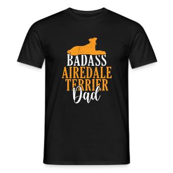 Airedale Terrier Gifts - Männer T-Shirt - Schwarz - Vorne - AI Model Male 178 light (178cm)