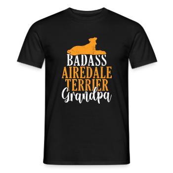 Airedale Terrier Gifts - Männer T-Shirt - Schwarz - Vorne - AI Model Male 178 light (178cm)