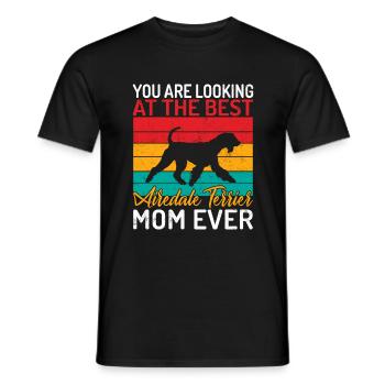 Airedale Terrier Gifts - Männer T-Shirt - Schwarz - Vorne - AI Model Male 178 light (178cm)