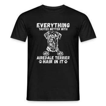 Airedale Terrier Gifts - Männer T-Shirt - Schwarz - Vorne - AI Model Male 178 light (178cm)