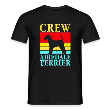 Cadeaux Airedale Terrier - T-shirt homme - noir - Devant - AI Model Male 178 light (178cm)