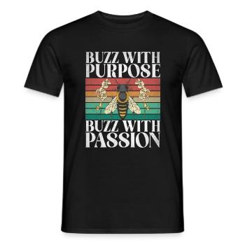 Bee Gifts - Men's T-Shirt - black - Front - AI Model Male 178 light (178cm)