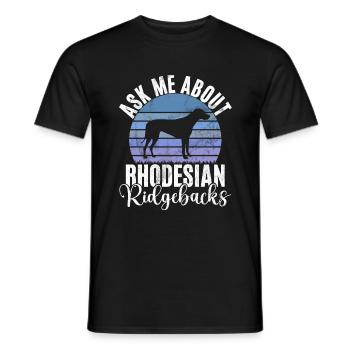 Cadeaux Rhodesian Ridgeback - T-shirt homme - noir - Devant - AI Model Male 178 light (178cm)