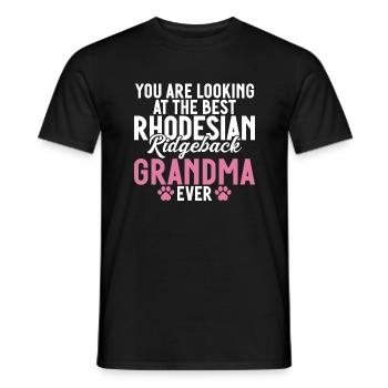 Rhodesian Ridgeback Gifts - Men's T-Shirt - black - Front - AI Model Male 178 light (178cm)