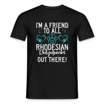 Rhodesian Ridgeback Gifts - Men's T-Shirt - black - Front - AI Model Male 178 light (178cm)