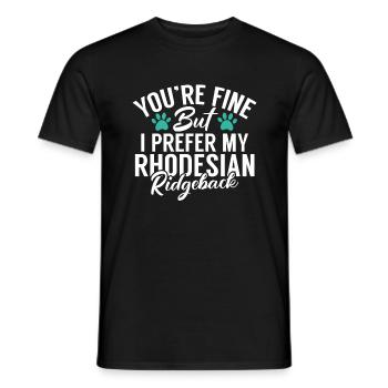 Cadeaux Rhodesian Ridgeback - T-shirt homme - noir - Devant - AI Model Male 178 light (178cm)