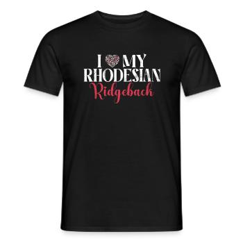 Rhodesian Ridgeback Gifts - Men's T-Shirt - black - Front - AI Model Male 178 light (178cm)