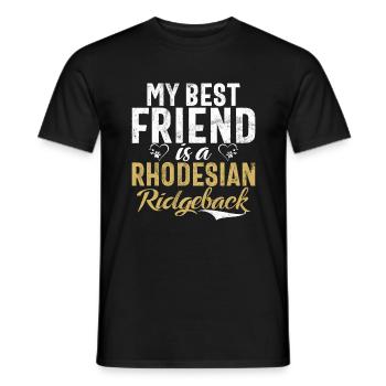 Rhodesian Ridgeback Gifts - Men's T-Shirt - black - Front - AI Model Male 178 light (178cm)