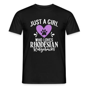 Rhodesian Ridgeback Gifts - Männer T-Shirt - Schwarz - Vorne - AI Model Male 178 light (178cm)