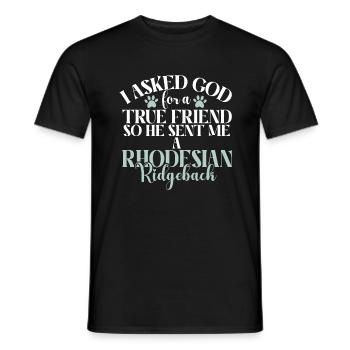 Rhodesian Ridgeback Gifts - Men's T-Shirt - black - Front - AI Model Male 178 light (178cm)