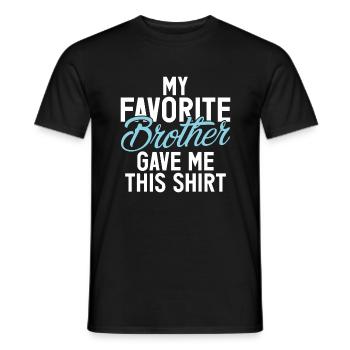 Brother Gifts - Männer T-Shirt - Schwarz - Vorne - AI Model Male 178 light (178cm)