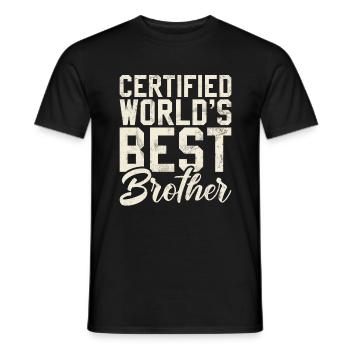 Brother Gifts - Männer T-Shirt - Schwarz - Vorne - AI Model Male 178 light (178cm)