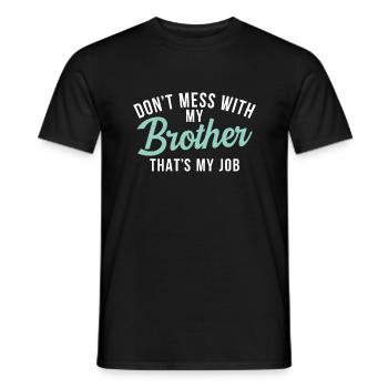Little Brother Gifts - Männer T-Shirt - Schwarz - Vorne - AI Model Male 178 light (178cm)