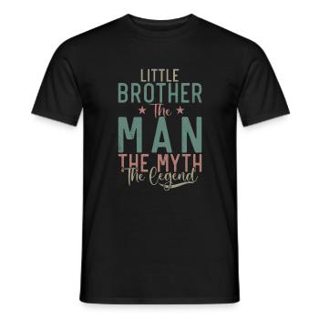 Little Brother Gifts - Männer T-Shirt - Schwarz - Vorne - AI Model Male 178 light (178cm)