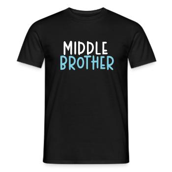 Middle Brother Gifts - Männer T-Shirt - Schwarz - Vorne - AI Model Male 178 light (178cm)