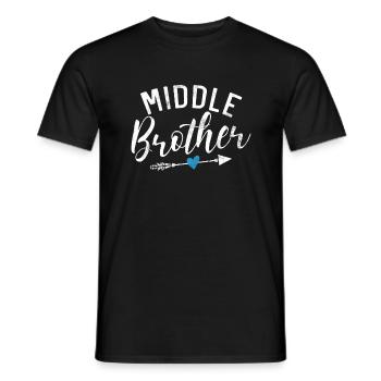 Middle Brother Gifts - Männer T-Shirt - Schwarz - Vorne - AI Model Male 178 light (178cm)