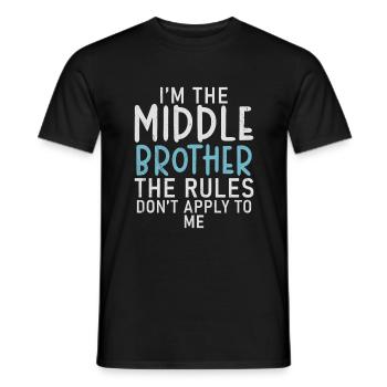 Cadeaux du frère du milieu - T-shirt homme - noir - Devant - AI Model Male 178 light (178cm)