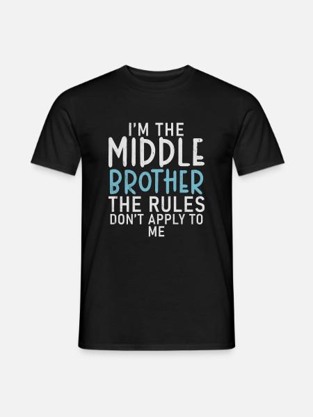Middle Brother Gifts - Men's T-Shirt - black