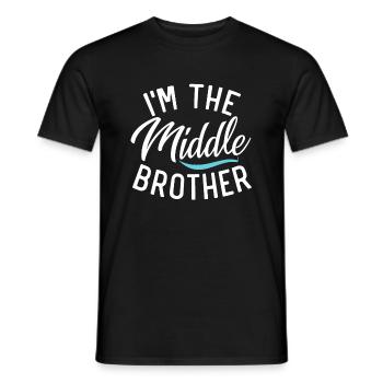 Middle Brother Gifts - Männer T-Shirt - Schwarz - Vorne - AI Model Male 178 light (178cm)