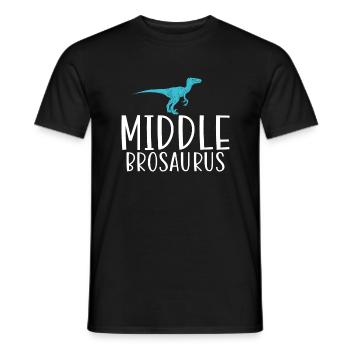Middle Brother Gifts - Männer T-Shirt - Schwarz - Vorne - AI Model Male 178 light (178cm)