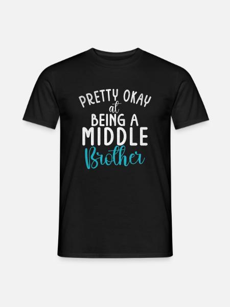 Middle Brother Gifts - Men's T-Shirt - black