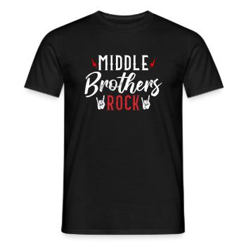 Middle Brother Gifts - Männer T-Shirt - Schwarz - Vorne - AI Model Male 178 light (178cm)