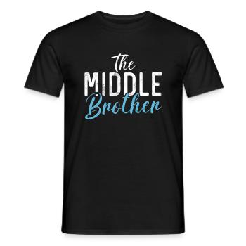 Middle Brother Gifts - Männer T-Shirt - Schwarz - Vorne - AI Model Male 178 light (178cm)