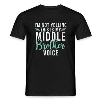 Cadeaux du frère du milieu - T-shirt homme - noir - Devant - AI Model Male 178 light (178cm)