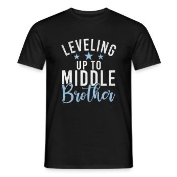 Middle Brother Gifts - Männer T-Shirt - Schwarz - Vorne - AI Model Male 178 light (178cm)