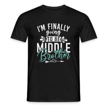 Cadeaux du frère du milieu - T-shirt homme - noir - Devant - AI Model Male 178 light (178cm)