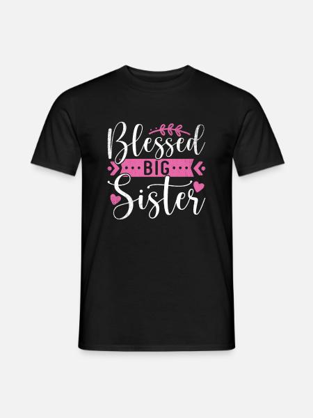 Grote zus cadeau - Heren T-shirt - zwart
