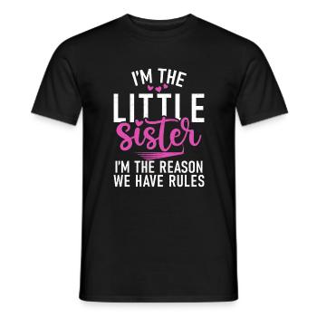 Little Sister Gifts - Männer T-Shirt - Schwarz - Vorne - AI Model Male 178 light (178cm)