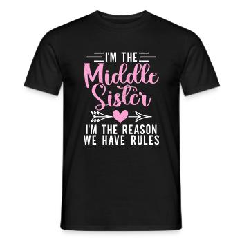 Middle Sister Gifts - Men's T-Shirt - black - Front - AI Model Male 178 light (178cm)