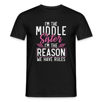 Middle Sister Gifts - Men's T-Shirt - black - Front - AI Model Male 178 light (178cm)