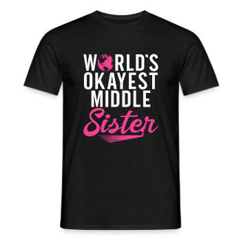 Middle Sister Gifts - Men's T-Shirt - black - Front - AI Model Male 178 light (178cm)