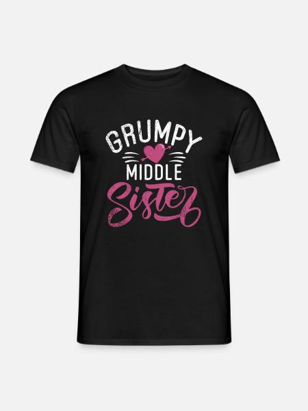 Middle Sister Gifts - Männer T-Shirt - Schwarz