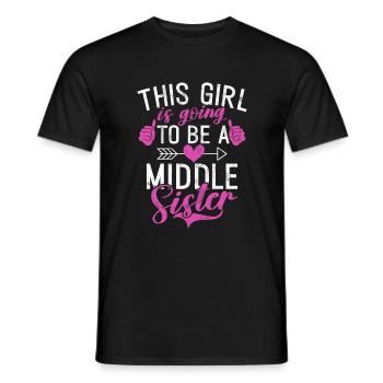 Middle Sister Gifts - Men's T-Shirt - black - Front - AI Model Male 178 light (178cm)