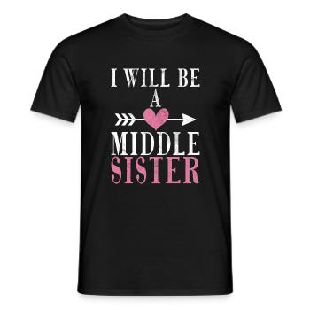 Middle Sister Gifts - Men's T-Shirt - black - Front - AI Model Male 178 light (178cm)